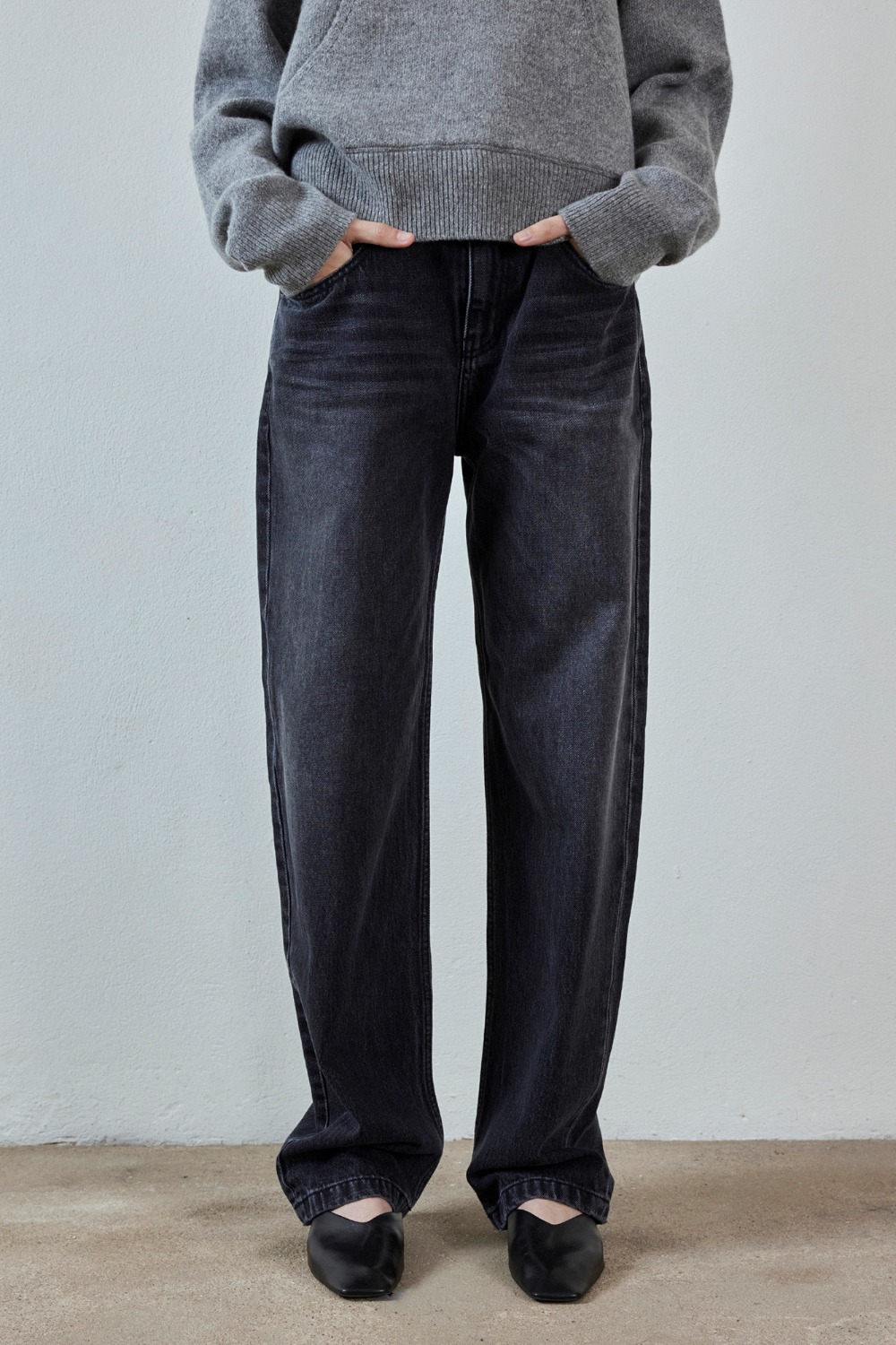 [2차 입고] Loosed Denim Pants - Vintage Black