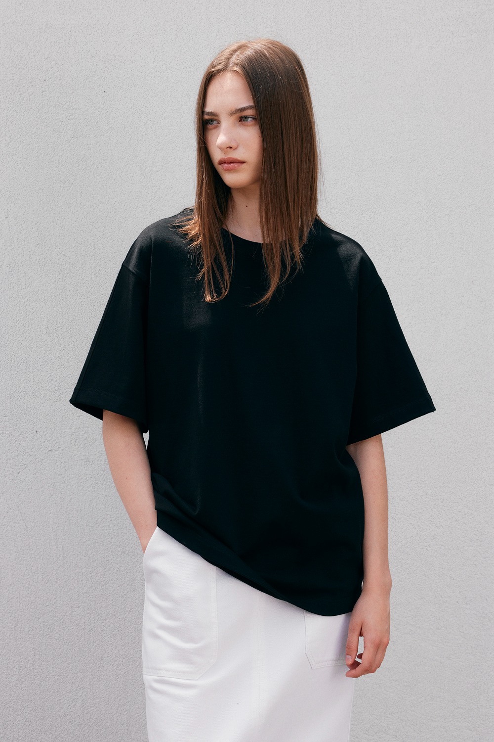 Loosed Cotton T-Shirts - Black
