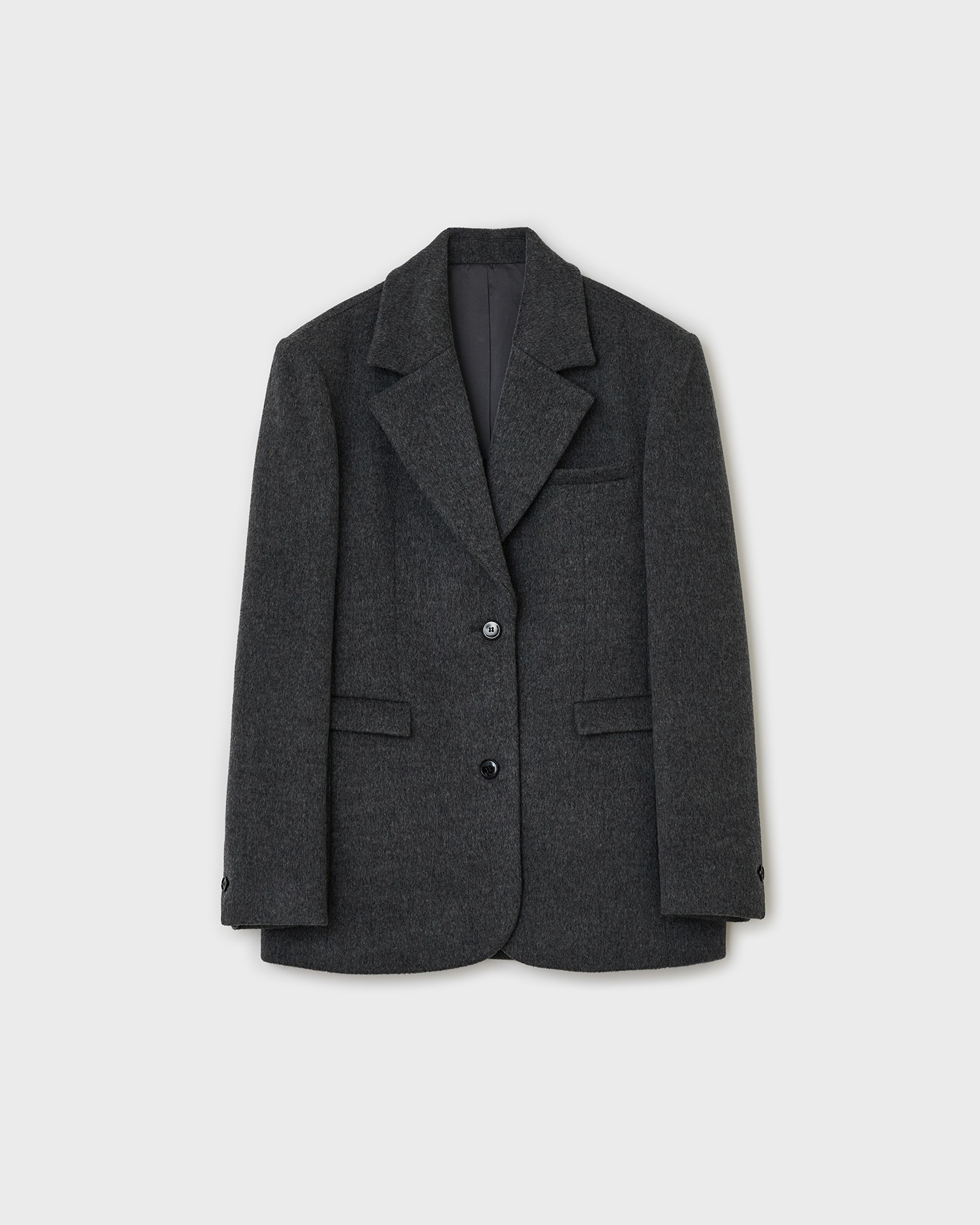 Oversized Wool-Cashmere Blazer - Charcoal