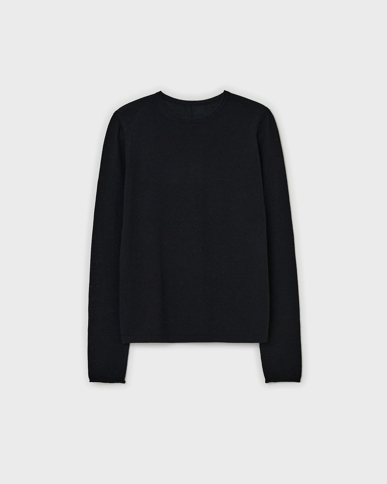 Essential Round Knit Jersey - Black