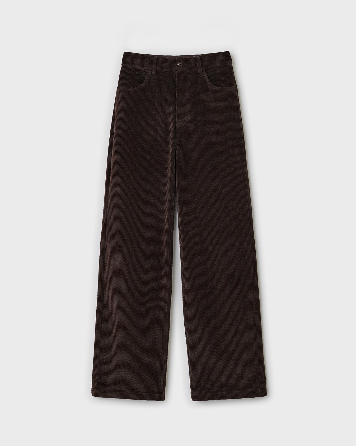 Corduroy Relaxed Pants - Deep Brown