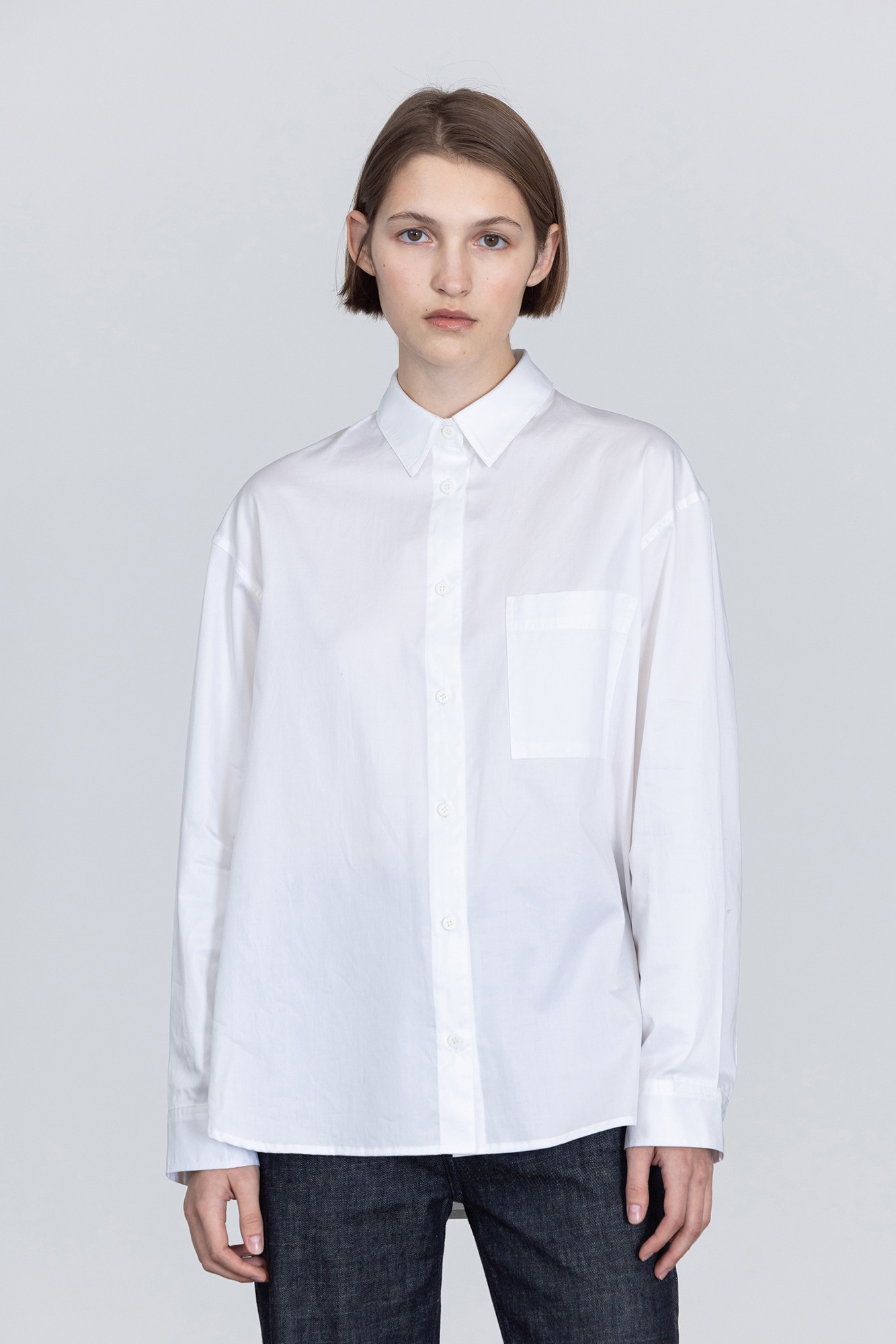 Oversized Cotton Shirts - White