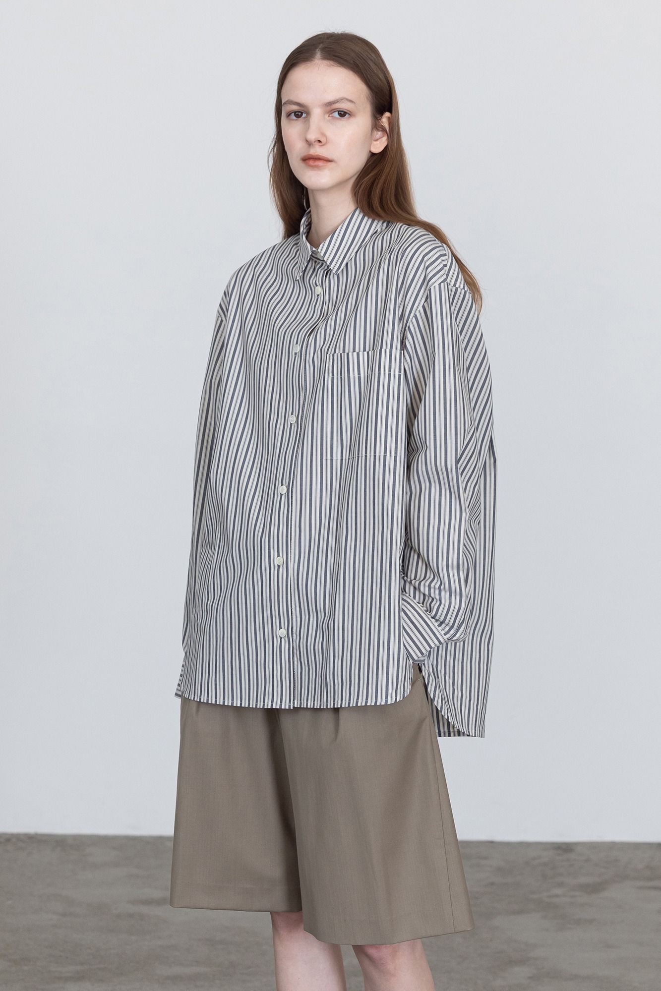 Relaxed Cotton Shirts - Vintage Cream Stripe