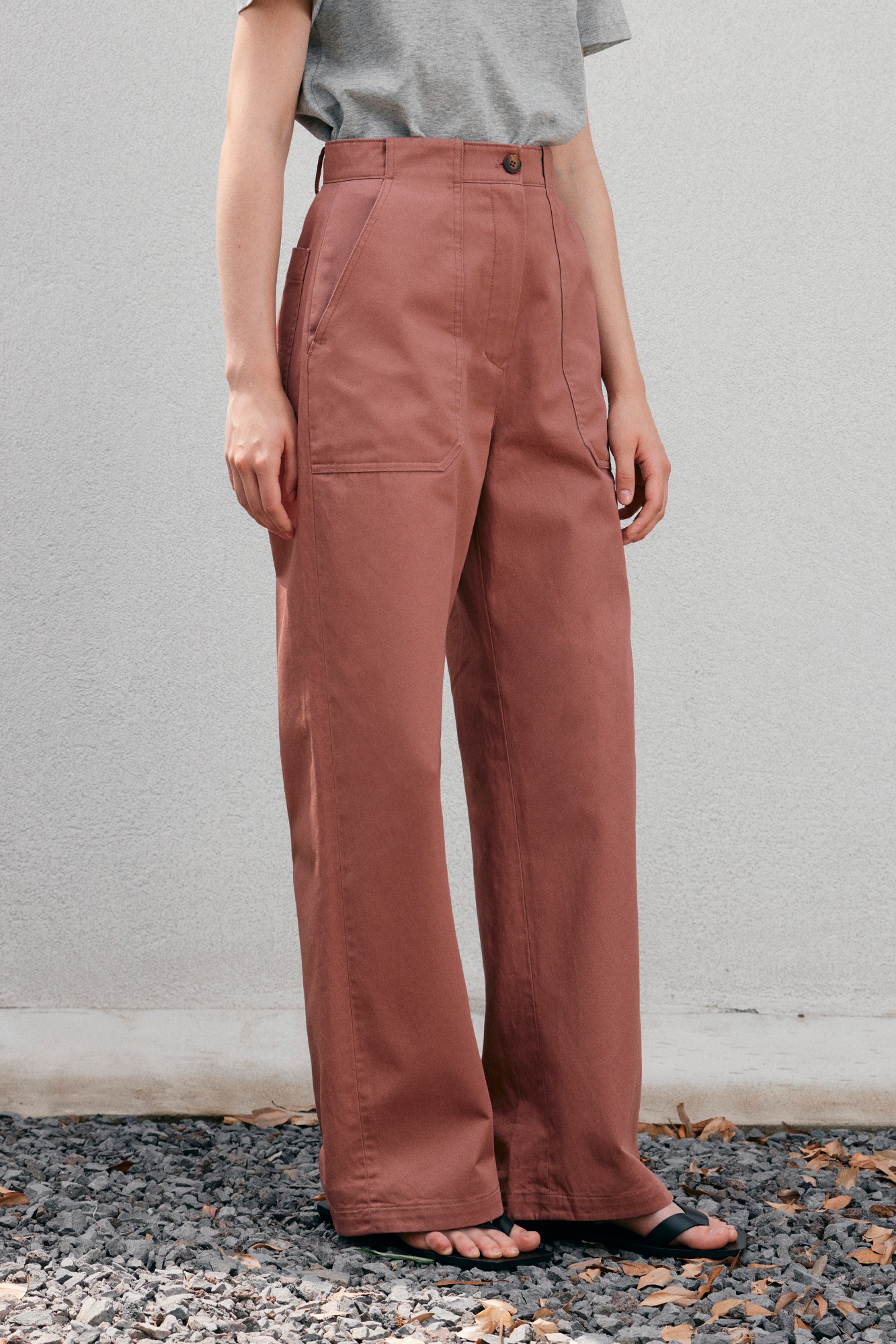 Cotton Baker Pants by Japanese Fabric - Rose Pink