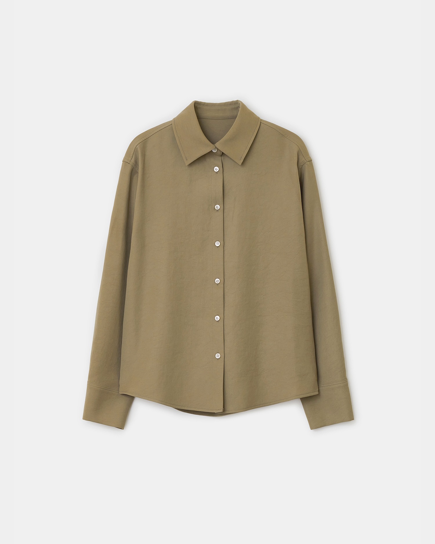 Relaxed Fluid Shirts - Beige