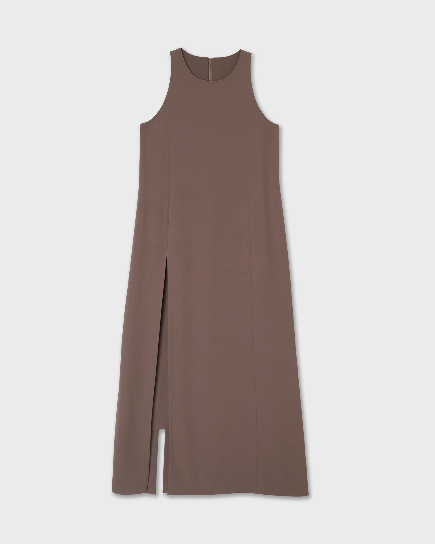 Double Layer Maxi Dress - Brown