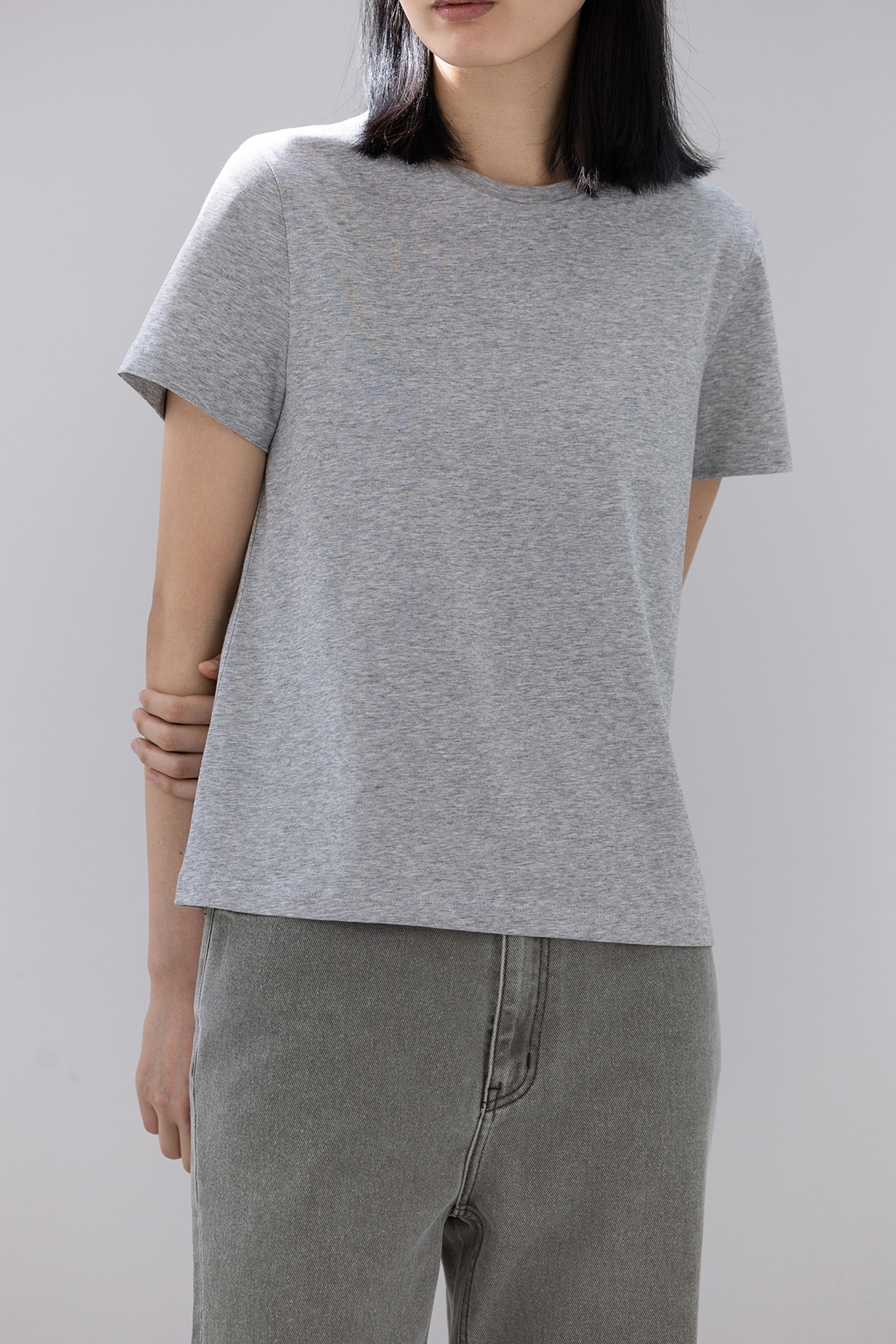 Essential Supima T-Shirts - Melange Grey