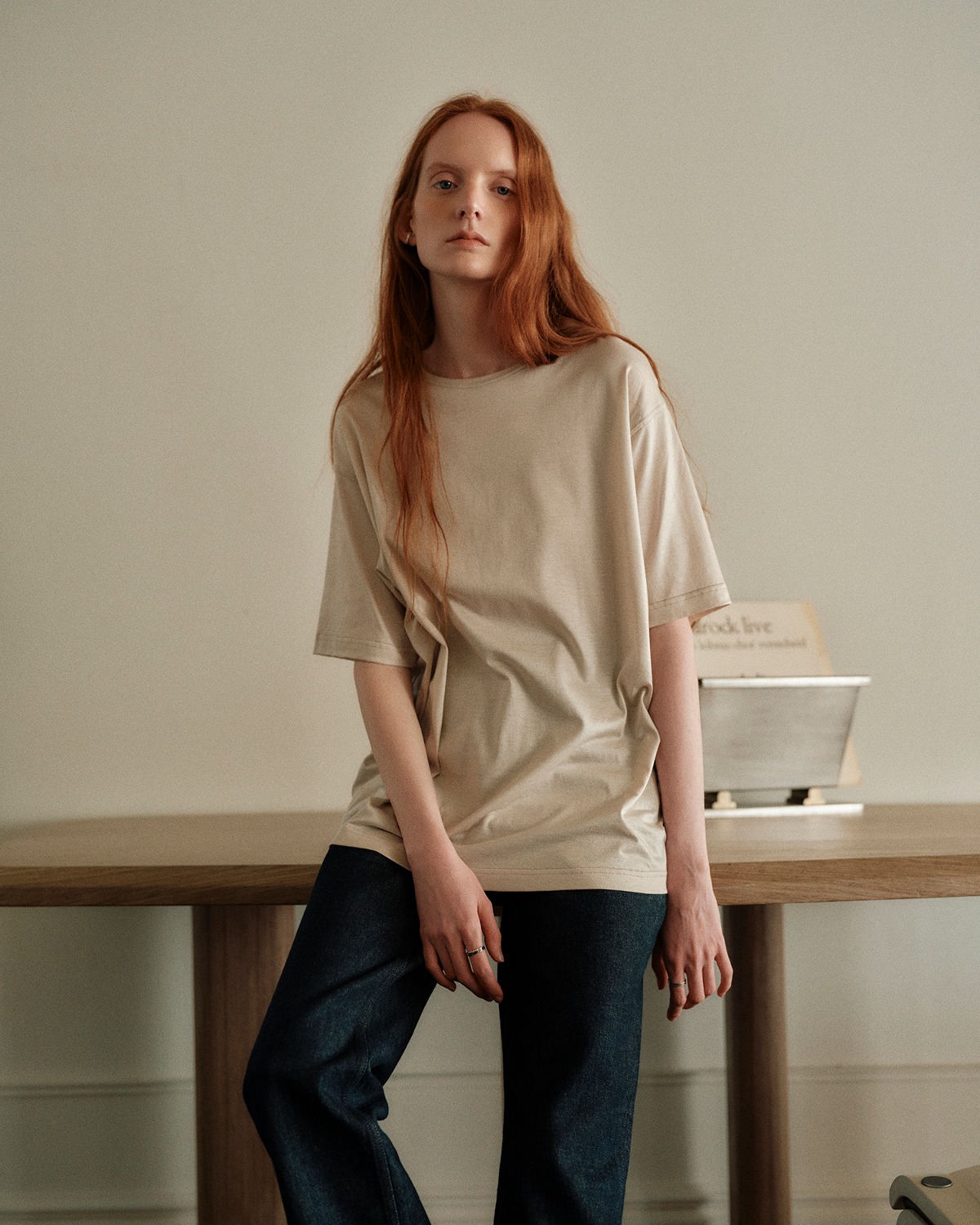 Essential Loose T-Shirts - Beige